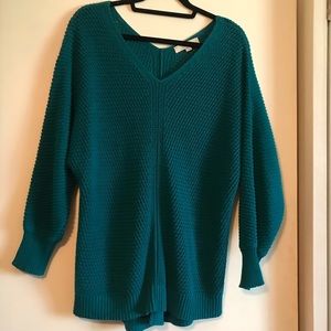 The Loft turquoise knit sweater